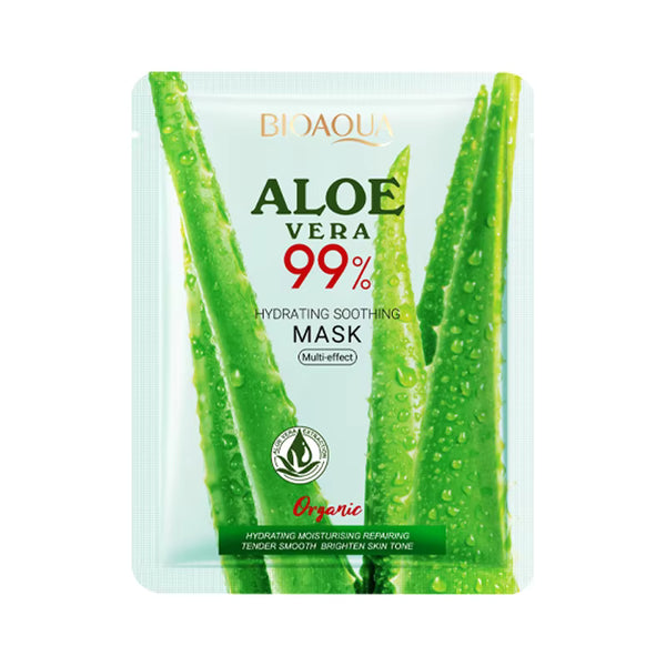 Bioaqua 1 Piece 99% Aloe Facial Mask Skin Care Face Masks Moisturizing Hydration Soothing Face Sheet Mask