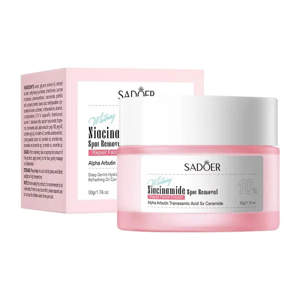 SADOER Organic Vitamin C Niacinamide Brightening Spot Correcting Skin Repair Face Cream Whitening Moisturizing Acne Removal Face Cream 50g  SD37565