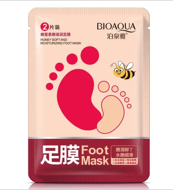 BIOAQUA Honey Foot Peel Mask Remove Dead Skin Heels Foot Peeling Moisturizing Nourishing Legs Exfoliating Socks For Pedicure Socks 35g BQY06647