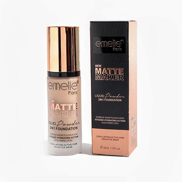 Emelie New Matte Maker Foundation –  Velvet Matte Finish, All-Day Confidence