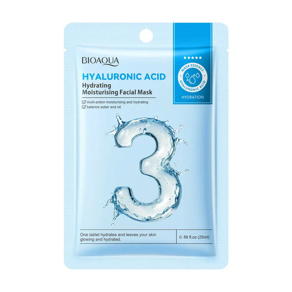 BIOAQUA 1 Pc Hyaluronic Acid  Hydrating Moisturizing Facial Sheet Mask