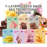 KORMESIC Pack of 7 Brightening Hydrating Sheet Facial Mask Skin Care Oil Control Face Mask