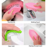 Multipurpose Silicone Flexible Cleaning Brush For Home Kitchen and Bathroom