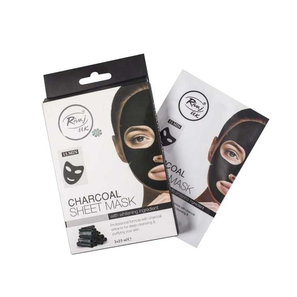 Rivaj UK Charcoal Sheet Mask 3*25ml