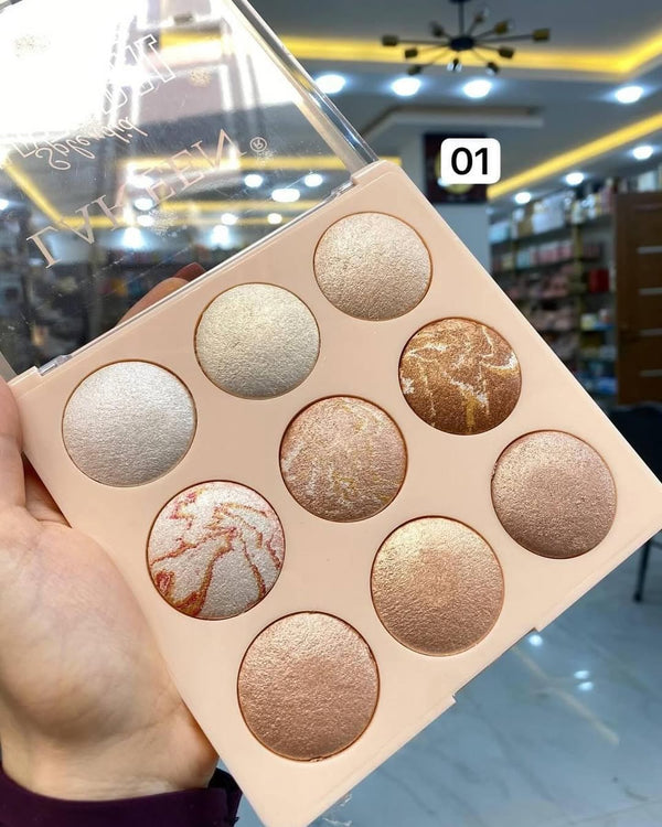 MSYAHO 9-Color Highlighter & Illuminator Palette  Splendid Natural Highlighter Blusher