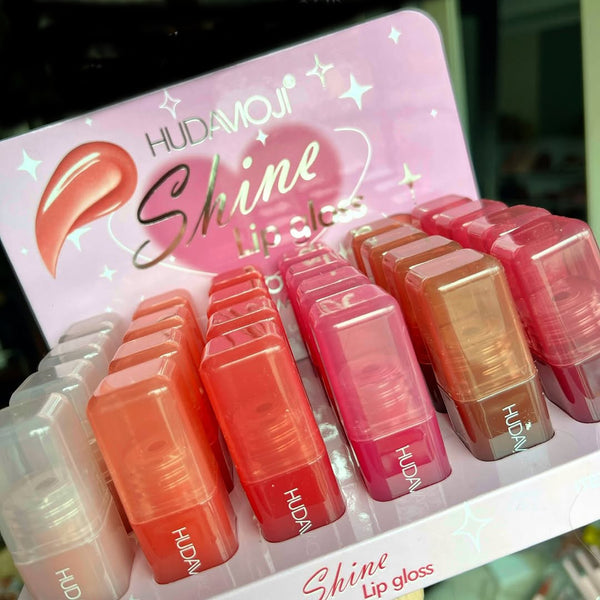 HudaMoji  Pack of 06 Moisturising Lips Essential Lip Plumping Lip Gloss