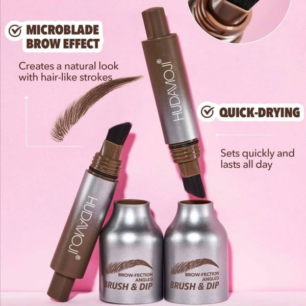 Hudamoji Brow fection Angled Brush and Dip Liquid Eyebrow Gel Pen