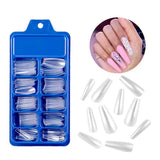 100 pcs Transparent/White Ballerina Artificial Nails