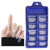 100 pcs Transparent/White Ballerina Artificial Nails