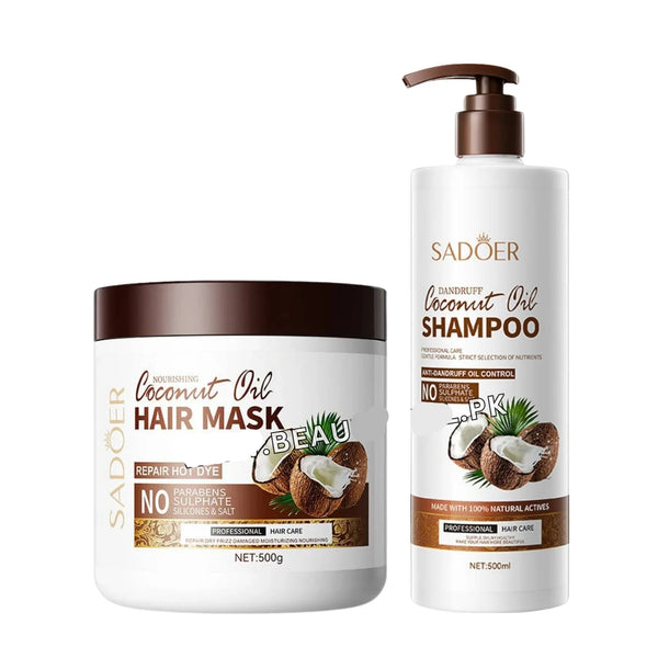 Sadoer Nourishing Coconut Shampoo + Hair-Mask