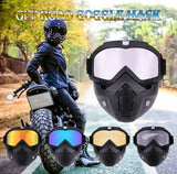 Miss Beauty Motorcycle Goggles With Removable Full Face Mask Riding Glasses Dirt Bike Detachable Eyewear