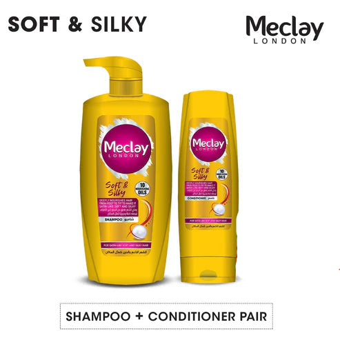 Meclay London Soft & Silky Shampoo 660ml + Conditioner Pair Box