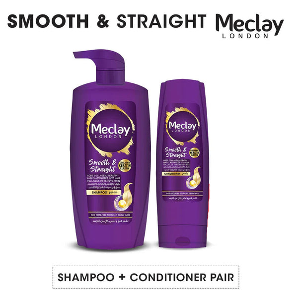 Meclay London Smooth & Straight Shampoo 660ml + Conditioner Pair Box