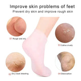 Miss Beauty New 1 pair Silicone Elastic Moisturizing Foot Socks, Spa Massage Moisturizing Gel Socks for Dry Cracked Feet,