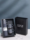 Stainless Steel Vacuum Flask Set 500ml Double Wall Thermos Set Vacuum Flask Gift Set With Double Lids Imported Quality