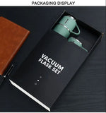 Stainless Steel Vacuum Flask Set 500ml Double Wall Thermos Set Vacuum Flask Gift Set With Double Lids Imported Quality