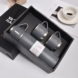 Stainless Steel Vacuum Flask Set 500ml Double Wall Thermos Set Vacuum Flask Gift Set With Double Lids Imported Quality