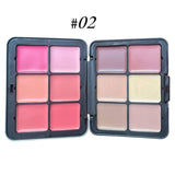 12 Color Powder Blush & Contour Tin Palette