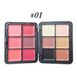 12 Color Powder Blush & Contour Tin Palette