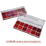 Love Queen Beauty 12 Color Matte Jelly Lip Cream Pallette SQ-0782