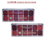 Love Queen Beauty 12 Color Matte Jelly Lip Cream Pallette SQ-0782