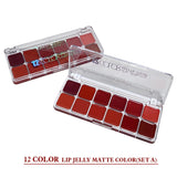 Love Queen Beauty 12 Color Matte Jelly Lip Cream Pallette SQ-0782