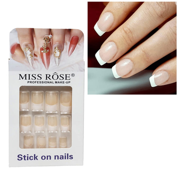 Missrose 1 Piece Stick on French Nails Pack (NEW)