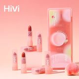 HiVi 10 Pcs Peach Soft Light  Matte Lipstick Set