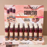 HUDAMOJI Corretivo Multi-Use Concealer  Natural Organic Cream Face Eye Long Lasting Waterproof Full Coverage Liquid Hydrating Concealer