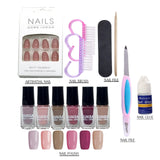 Pack Of 06 Nails Deal Manicure  Artifical Nails And Nail Polish