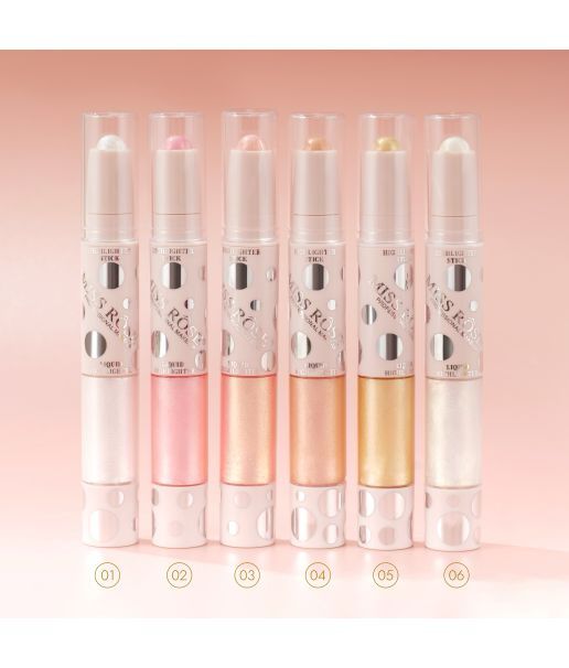 Miss Rose 6 pcs 2 in 1 Highlighter Set