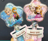 New 1 PC Anime Frozen Comb Kawaii Elsa Princess Minnie Mouse Sofia the First Quicksand Sequin Air Cushion Comb Cartoon Girl Gifts