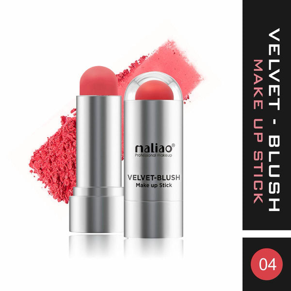Maliao 1 Pc Velvet Blush Stick - Luxurious Flush for All Skin Types