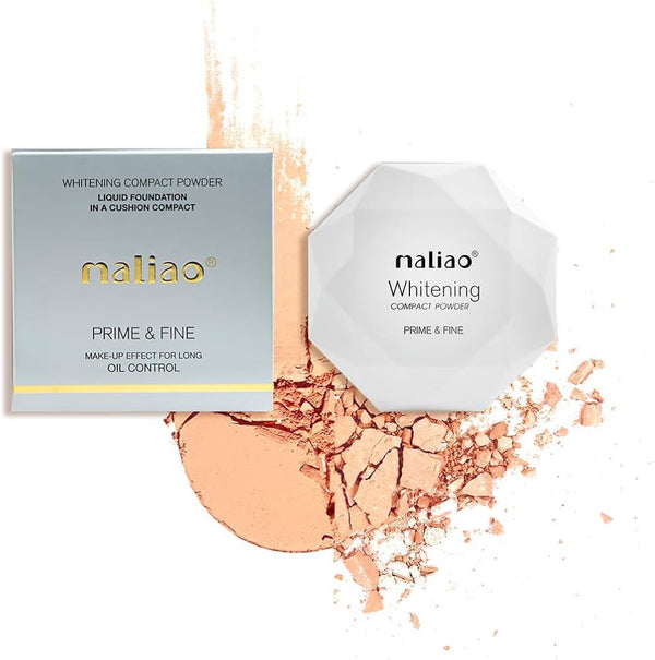 MALIAO | PRIME & FINE | WHITENING COMPACT POWDER | OIL CONTROL