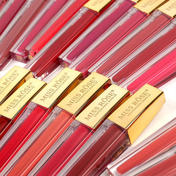 Miss Rose 3 PC Lip Gloss Velvet matte Hydrating Moisturizing Lip Gloss Set