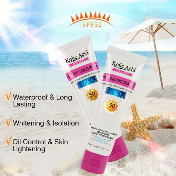 Kojic acid whitening sunscreen cream