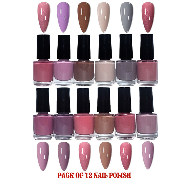 Matte Peel-Off Nail Polish Collection – 12 Vibrant Colors, Eco-Friendly Formula (Nude)