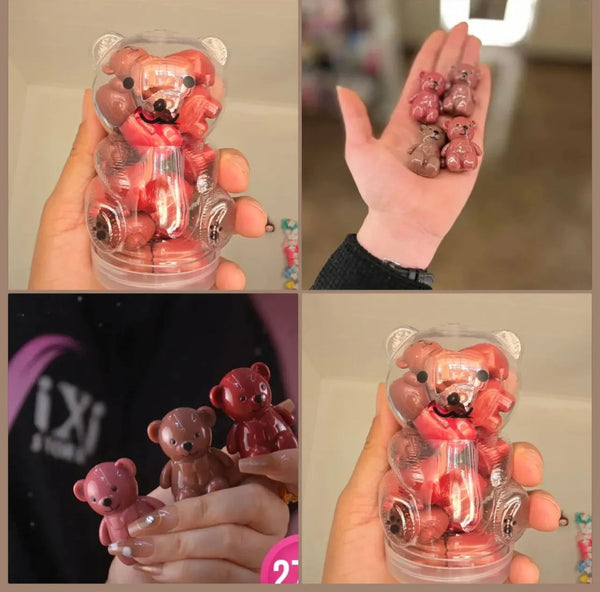 Mocoallure 12pcs Bear 🐻 Mini Lip Gloss Jar