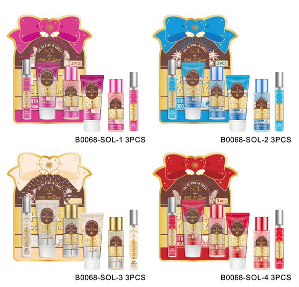 Pink In Sweet High Quality Body Lotion Body Mist 3pcs/set Women Perfume Body Mist Gift Set