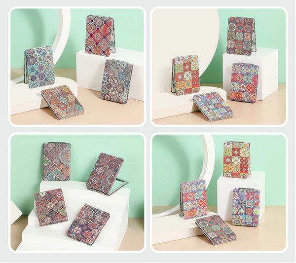 New 1 Pc Cute Pocket Mirror (Square & Round Shape)