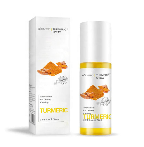 KORMESIC Turmeric Soothing Clear Turmeric Mist Spray Vitamin C Moisturizing Mist for Face, Deep Cleansing, Firming, Wrinkle Reducing, Acne Clearing, Dark Spot Fading 90ml