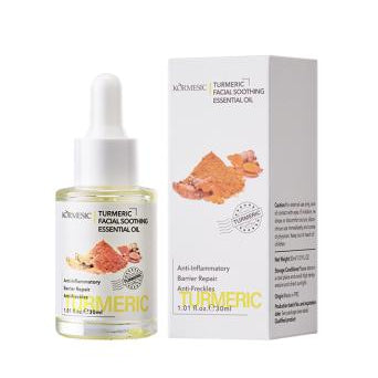 KORMEISC Turmeric Facial Soothing Essential Oil Anti-Inflammatory Anti-Aging Whitening Barrier-Repair Anti-Freckles 30ml
