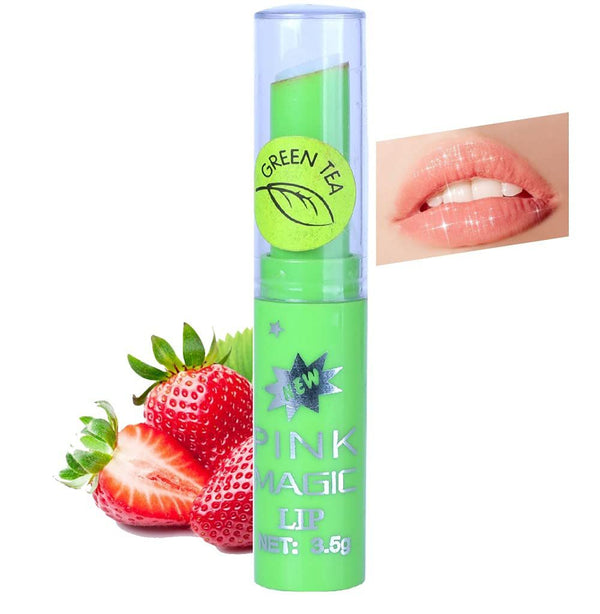 Miss Beauty New long lasting Green Tea flavor fruit juice vitamin C changeable color lipsticks pink magic lipstick (Copy)