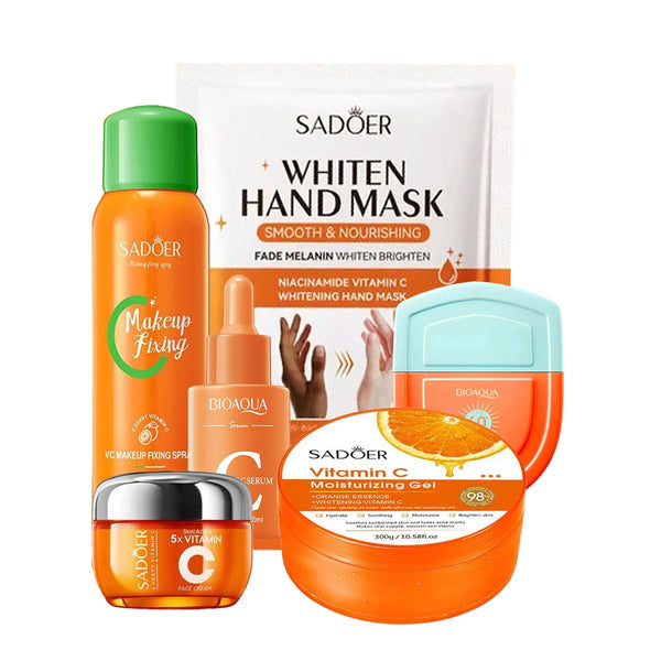 Sweet Savings Value Pack of 06 Sadoer & Bioaqua Vitamin C Skincare Combo – Brightening & Nourishing Pack