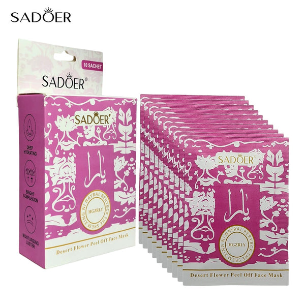 Sadoer Yara Peel Off Face Mask – Pack of 10 | Deep Hydration & Bright Complexion