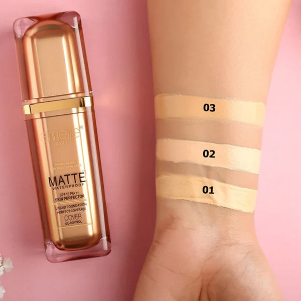 Emelie Matte Waterproof Skin Perfector SPF15 Liquid Foundation