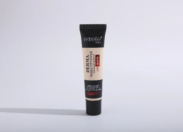 Emelie Derma Matte Foundation Tube –  Full Coverage in a Travel-Ready Tube