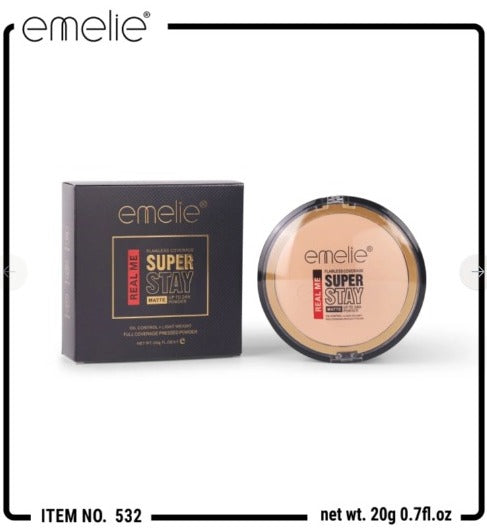 Emelie Real Me Super Stay Matte Pressed Powder – Flawless Coverage That Lasts All Day