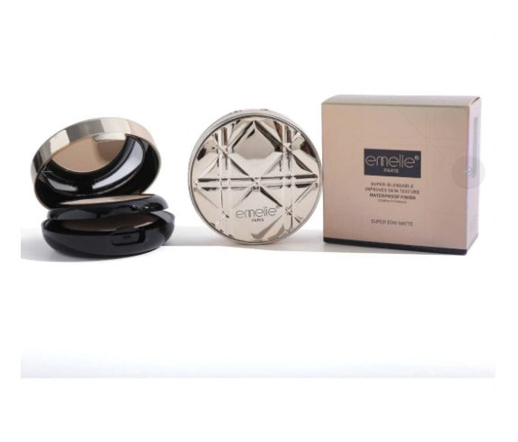 Emelie Super Stay 2-in-1 Compact Powder – Matte Coverage + Waterproof Power in One