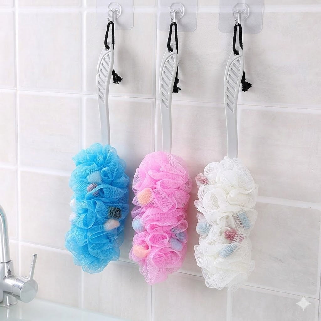 Soft Mesh Loofah Exfoliating Bath Sponge Stick – Miss Beauty